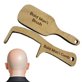 Bald Man Comb Joke Set, Funny Hairless Combing Brush Gag Gifts for Men, Humorous Toothless Combs Blad Mans Brush for Trick Friends Gift