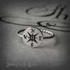 Compass ring, sterling silver ring, silver compass, nautical ring, travel