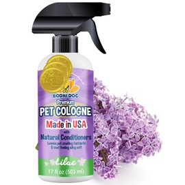 Bodhi Dog Natural Dog Cologne | Premium Scented Deodorizing Body Spray for Dogs & Cats | Neutralizes Strong Odors | Dog Perfume with Natural Dog Conditioner | Made in USA (Lilac, 17 Fl Oz)