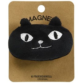 Friendshill CW-720-132 Magnet, Mochi Prank, Black, 2.0 x 2.6 inches (5 x 6.5 cm), Black Cat, Sightseeing, Japan, Inbound, Souvenir
