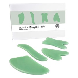 MoHern Gua Sha Massage Tools, 4 Pcs Multi-Shaped Gua Sha Tools for Face & Body