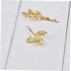 PACKOVE 10pcs Durable Alloy Leaf Hairpins Elegant Gold Barrette Hair