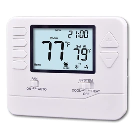 Heagstat 5-1-1 Day Programmable Thermostat for Home Conventional Single or Multistage Systems, up to 2 Heat/ 2 Cool, (with White Backlight)