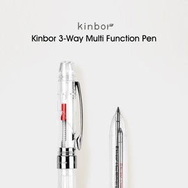 Kinbor Rolling Pens Premium Rotating Round Ballpoint Pen Fine Point (0.5mm) Black Ink Signature Refillable Pen Office Business Study Gift
