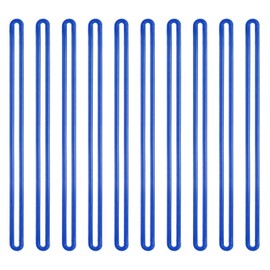 Mini Skater 5.5 Inch Plastic Travel Luggage Name Tag Loop Straps for Bag Tags ID Card Badge Holders, 10Pcs (Blue)