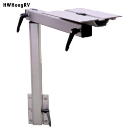 HWHongRV Premium Aluminum Alloy Upgrade RV Table Leg Bracket High Interior RV Folding Table Top with Swivels 360 DegreesColor: Silver