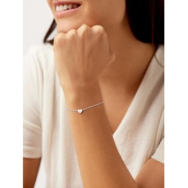 Lovely Heart Bracelets for Females Sterling Silver Initials O Letter Chain Bracelet Summer Jewellery Baptism Gifts