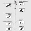 TOMSHOO Trekking Pole Lightweight Collapsible Trekking Pole Five-fold Walking Stick