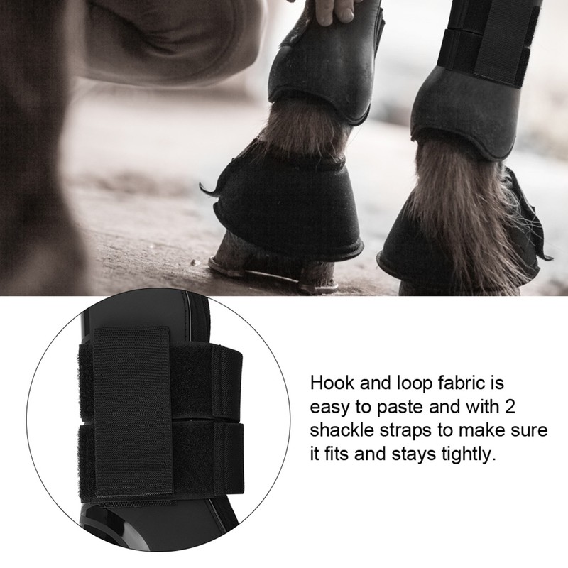 2 Pair Elastic Horse Boot Thicken PU Front Hind Boots