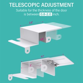 Child Proof Door Top Lock - BILLROAD Top Door Lock for Kids Safety Made of Durable Metal | Adjustable Lock Child Safety Top Lock for 0.8-2 inch Thick Interior Doors（2PCS)