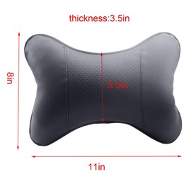Hihey Car Cushion 1 Piece PU Leather Neck Pillow for Car Seat Headrest Cushion 25 x 17 cm Car Neck Pillow