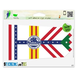 Tampa City Flag Vinyl Car Bumper Window Sticker 3" x 2"