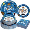 QZYL 150 PCS Happy Father's Day Party Tableware Set Supplies,