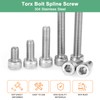 M METERXITY 10-Pack Socket Head Cap Screws Bolts M5x22mm 0.8mm