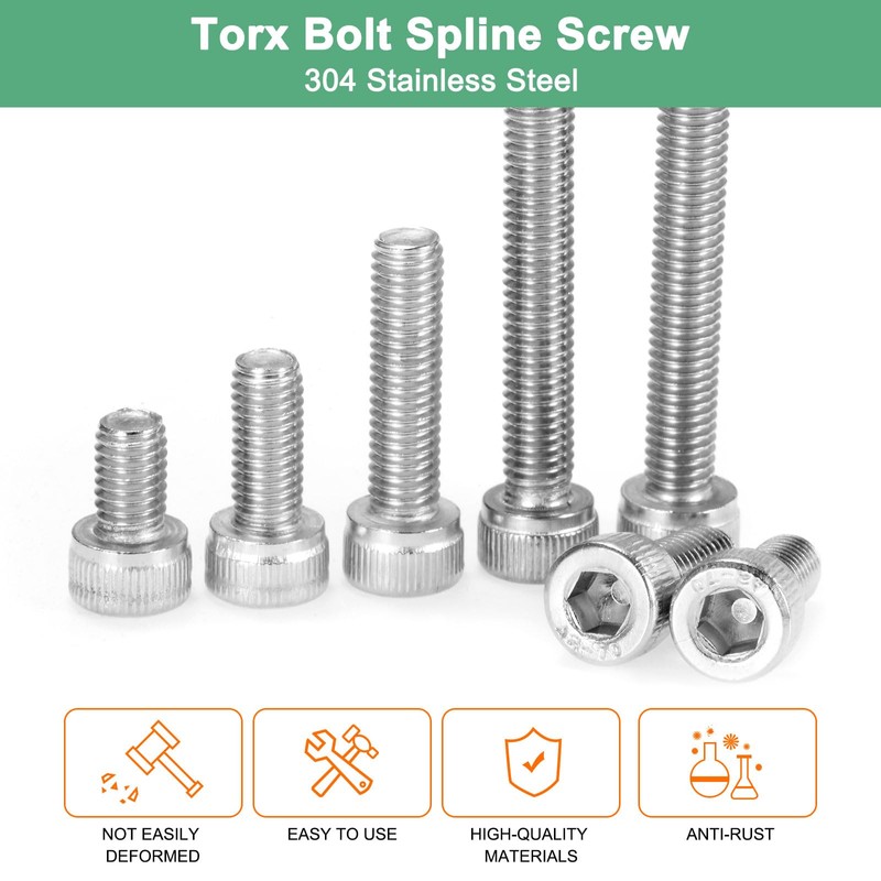 M METERXITY 10-Pack Socket Head Cap Screws Bolts M5x22mm 0.8mm