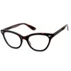 AStyles Vintage Inspired Half Tinted Frame Clear Lens Cat Eye