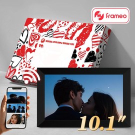 Mother's Day Gift,Ekoio Digital Picture Frame 10.1 Inch WiFi,gift idea, IPS Touch Screen Smart Cloud Photo Frame with 32GB Storage, Auto-Rotate Easy Setup to Share Photos or Videos, White Wall Mountable,gift for mom:_10.1 Black-gift box