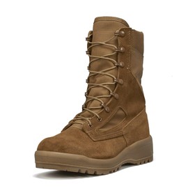 B Belleville Arm Your Feet C300 ST 8 Inch Army OCP ACU Hot Weather Steel Toe Combat Boots For Men - Cattlehide Leather Boots Safety Rated For Electrical Hazards (9.5 R, Coyote Brown)