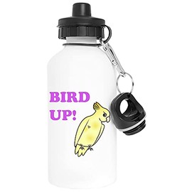 Bird Up Aluminium White Water Bottle with Screw Cap White Water Bottle With Screw Cap
