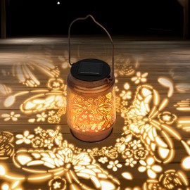 Solar Lanterns Outdoor Waterproof, Butterfly Decorations Garden Decor, Solar Lantern Outdoor Lamp, Decorative Garden,Yard,Patio,Lawn, Porch, Unique Birthday Gifts for Women, Mom,Grandma