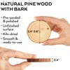 Arteza Wood Slices (45 Pieces) with Bark Natural Unfinished Pine