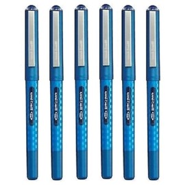 Uni Ball Eye Designer Blue Rollerball Pen Fine 0.7mm Nib Tip 0.5mm Line Width Designer Series Quick Drying Pigment Ink UB-157D (Pack Of 6)