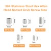Ymaiss 380pcs 304 Stainless Steel Hex Allen Head Socket Set