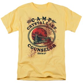 Friday The 13th Camp Counselor Victim Unisex Adult T-Shirt for Men and Women, Banana, Medium