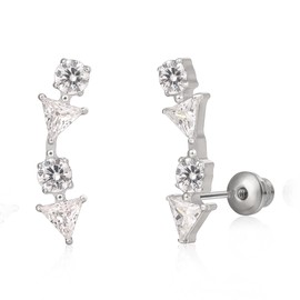 Limerencia G23 Titanium Screw Back Earrings Hypoallergenic F136 Implant Grade 20G Piercing Studs for Women Sensitive Ears Cartilage