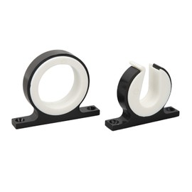 2 Pcs Fishing Rod Holder Horizontal Vertical Aluminium Boat Mounted Fishing Rod Rack for Ships Cars Trucks RVs Black