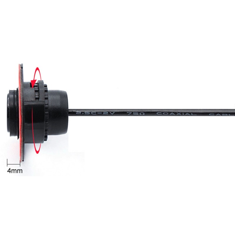 BCSMMCAR Car Parking Sensors 4PCS Adjustable 16mm Flat Sensors Reverse