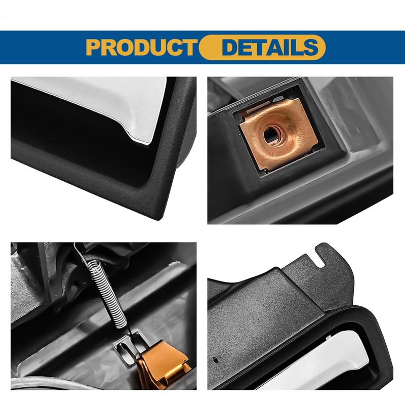 Icyhaws Center Console Latch, Silver Plate Armrest Lid Lock Compatible