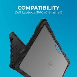 Gumdrop DropTech Case Fits Dell Latitude 3140 (Clamshell). Designed for Kids, K-12 Students, Teachers, and Classrooms – Drop Tested, Rugged, Shockproof Bumpers for Reliable Device Protection – Black