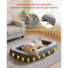 QPAU 36 in Inflatable Dog Bed for Home Travel and Outdoor, Pet Mattress for Small, Medium & Large Dogs (Pump Included