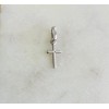 Alex and Elsa 14K White Solid Gold Small Cross 18mm