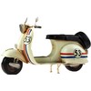 SIL Metal Art Tin Model - Cream SCOOTER Motorbike #53