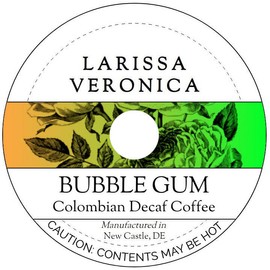 Bubble Gum Colombian Decaf Coffee (Single Serve K-Cup Pods) (Gourmet, Naturally Flavored, Whole Coffee Beans) (12 pods, ZIN: 571548) - 2 Pack