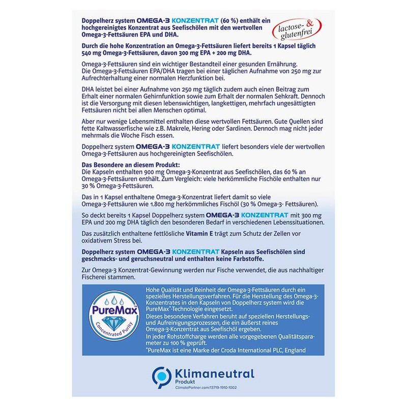 Doppelherz System Omega-3 Concentrate - With 300 mg EPA and