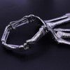 MIUNIKO Halloween Cosplay Punk Gothic Plated Skull Skeleton Bone Hand