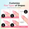 PEACECOLOR 50Pcs Poly Nail Gel Kit with U V Light