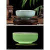 ZHAMS Hand Painted Kungfu Teacup,Chinese Long-Quan Celadon Teacup,Fishes and Lotus