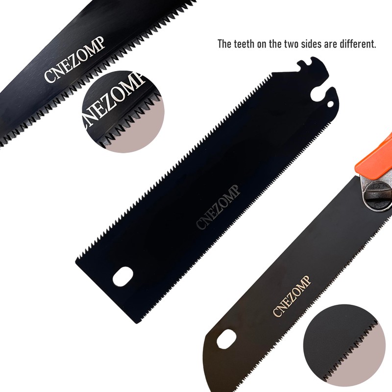 CNEZOMP Double Edge Pull Saw for Flush Cutting, Hardwood Softwood
