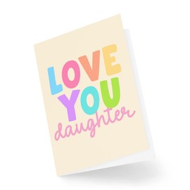 Funny Novelty Greeting Cards | Love You Daughter | Birthday Daughter From Mum From Dad Thinking Of You Banter Funny Joke | CBH1290