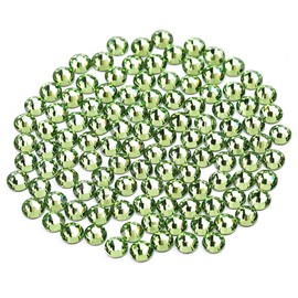 Novani Rhinestones 1440pcs SS10 Glass Rhinestones Crystal Flatback Gemstones for Crafts Nails Makeup Bags and Shoes Decoration（SS10, Light Green）