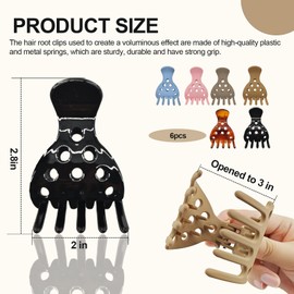 Hair Root Lift Hair Clips 6 Different For Voluminous Curls. The Root Lift Hair Clips Give Curls Natural Volume Without Creases.