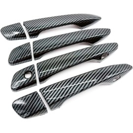 W Power WP Carbon Fiber Print ABS Plastic Side Door Handle Covers Overlay Compatible with 2014&Up IS250 IS350 ES350 GS350 GS450h RX350 RX450h CT200h WP-2146