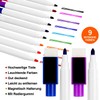 SULOLI Magnetic Dry Erase Markers, 9Pcs Fine Tip Point Whiteboard
