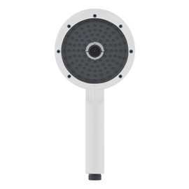 Round High Pressure Handheld Shower 3-spray modes Shower Head Anti-clog nozzles Shower Heads (White)