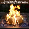 Ceramic Fire Balls for Fire Pit & Outdoor Fireplace (Beige,