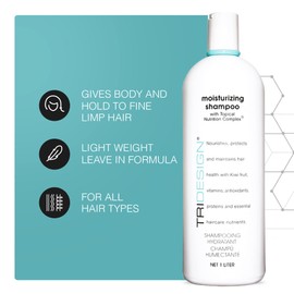 TRIDESIGN Moisturizing Shampoo – Hydrating Shampoo for Dry Hair, Nourishing Moisturizer for Women and Men for Home or Salon Use, Moisturizing or Dry Scalp, 34 Oz